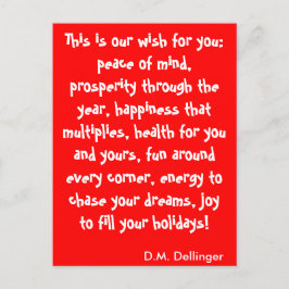 Cartão do desejo do Natal