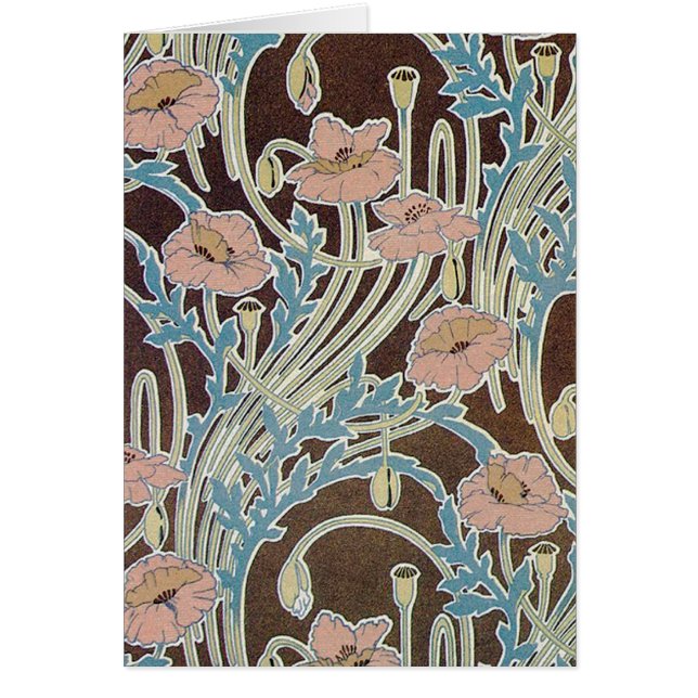 Cartão do design de matéria têxtil das flores do (Frente)