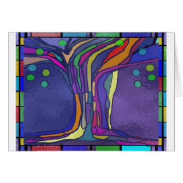 Cartão do design do vitral