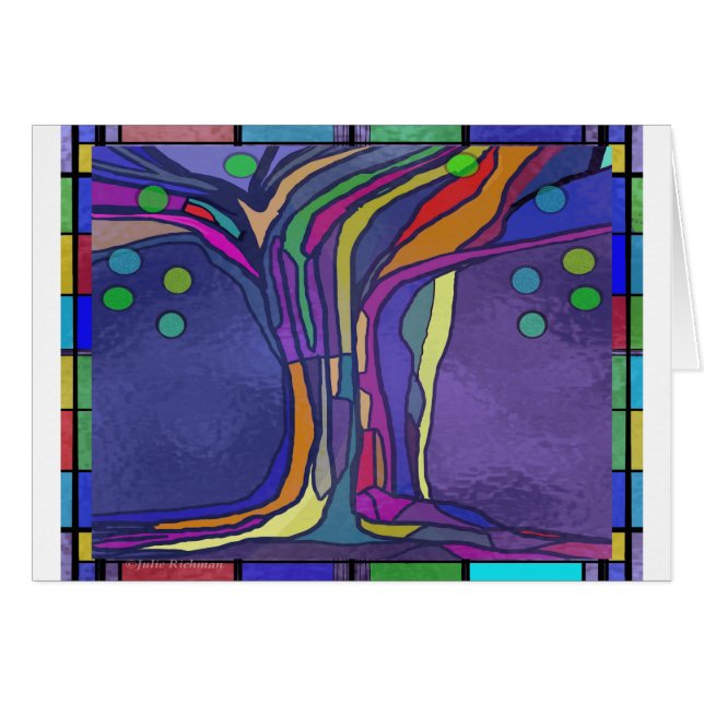 Cartão do design do vitral (Frente Horizontal)