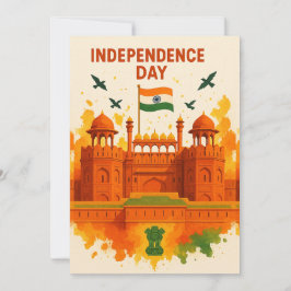 Cartão do Dia da Independência do Red Fort India
