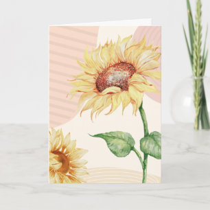Cartão do Dia da Mãe Biológica Boho Girassol