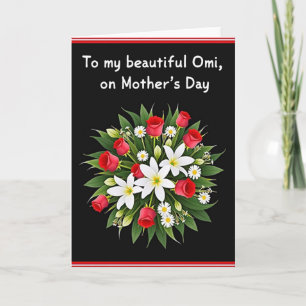 Cartão do Dia da Omi Floral