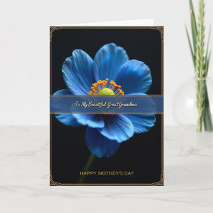 Cartão do Dia das Avós Floral Azure