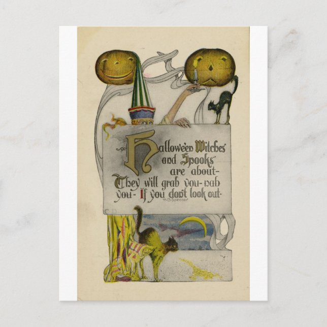 Cartão do Dia das Bruxas (Frente)