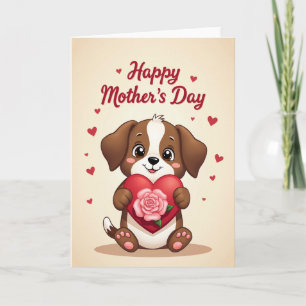 Cartão do Dia das Mães Adorável Fosco