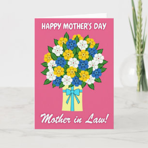 Cartão do Dia das Mães Alegria em Flor