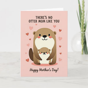 Cartão do Dia das Mães Amantes de Lontras