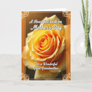 Cartão do Dia das Mães Âmbar Floral