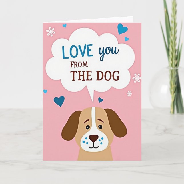 Cartão do Dia das Mães Amor Canino (Frente)