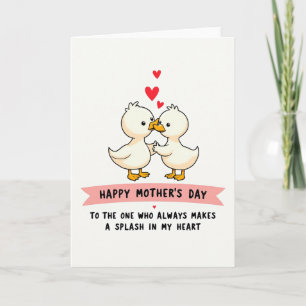 Cartão do Dia das Mães Amor de Pássaros