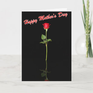 Cartão do Dia das Mães Amor Flor Carmesim