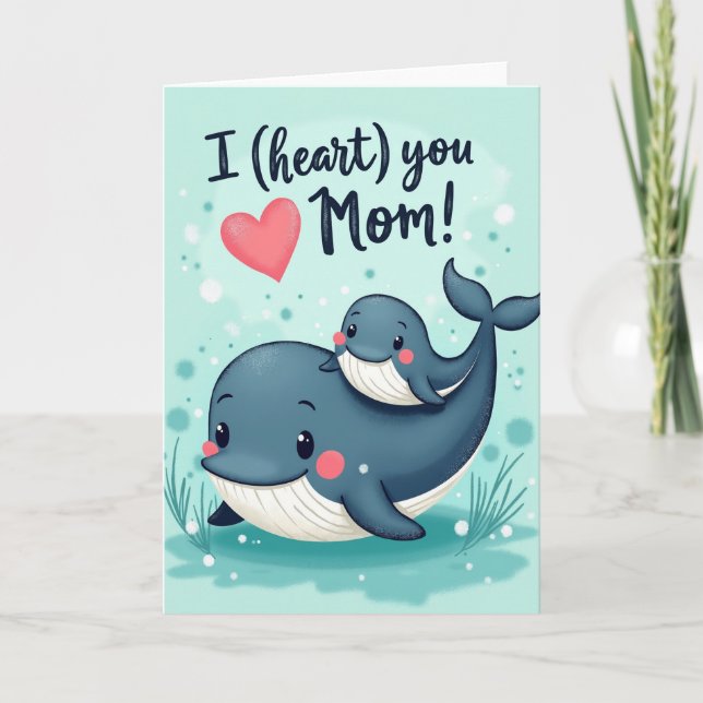 Cartão do Dia das Mães Amor Oceânico (Frente)