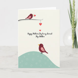 Cartão do Dia das Mães Aves com Carinho