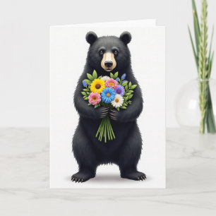 Cartão do Dia das Mães Bear Hug Floral