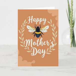 Cartão do Dia das Mães Besouro Dourado