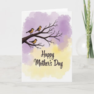 Cartão do Dia das Mães Birds Branch