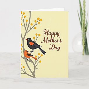 Cartão do Dia das Mães Blossom Bird
