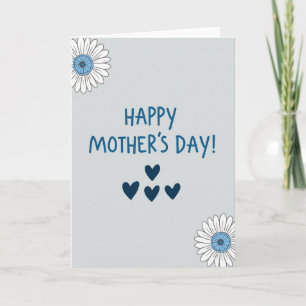 Cartão do Dia das Mães Blue Hearts