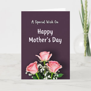 Cartão do Dia das Mães Blush Rose