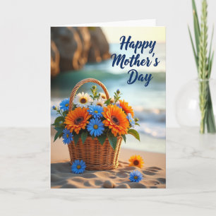 Cartão do Dia das Mães Bouquet Laranja