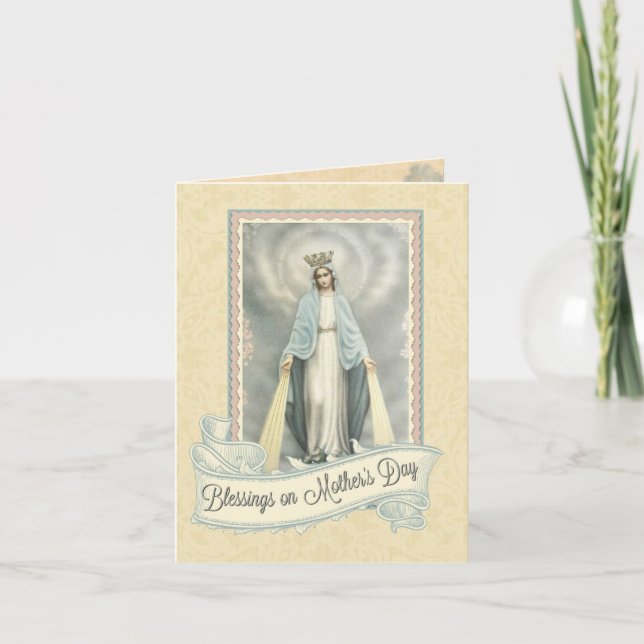 Cartão do Dia das Mães Católico (Frente)