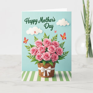 Cartão do Dia das Mães Cheio de Flores