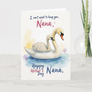 Cartão do Dia das Mães Cisne Cremoso
