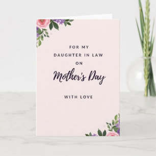 Cartão do Dia das Mães com Acento de Rosa