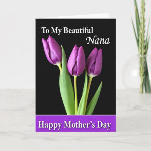 Cartão do Dia das Mães com Botões de Violeta
