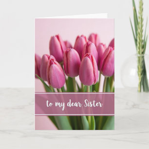 Cartão do Dia das Mães com Botões Rosa Brillante