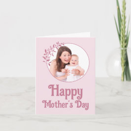 Cartão do Dia das Mães com Colagem de Fotos Florai