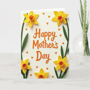 Cartão do Dia das Mães com Confetes