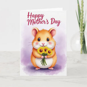 Cartão do Dia das Mães com Criatura Floral