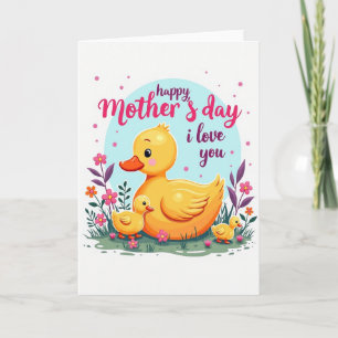 Cartão do Dia das Mães com Flor de Primavera