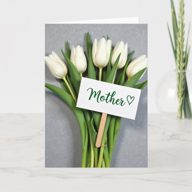 Cartão do Dia das Mães com Flores (Frente)