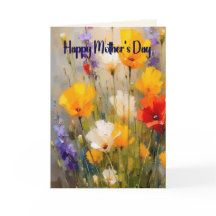 Cartão do Dia das Mães com Flores