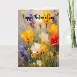 Cartão do Dia das Mães com Flores
