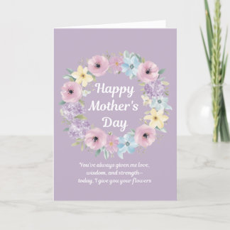 Cartão do Dia das Mães com Flores