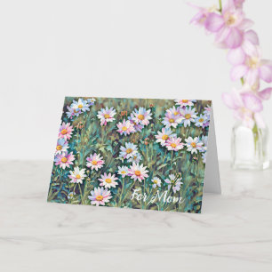 Cartão do Dia das Mães com Flores de Margarida Ros
