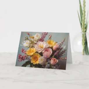 Cartão do Dia das Mães com Flores Lindas