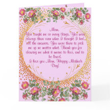 Cartão do Dia das Mães com Flores Vintage