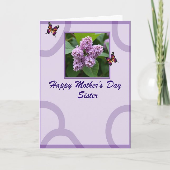Cartão do Dia das Mães com Foto de Flor (Frente)