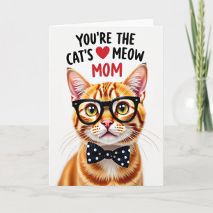 Cartão do Dia das Mães com Gato Ruivo
