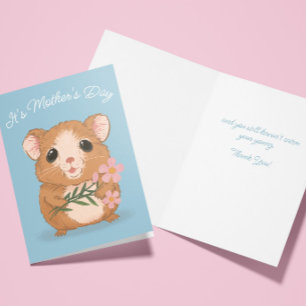 Cartão do Dia das Mães com Humor Negro e Hamster F
