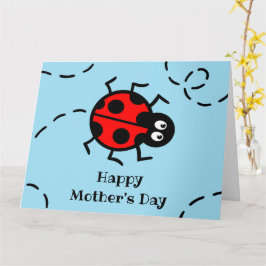 Cartão do Dia das Mães com Joaninha Personalizada