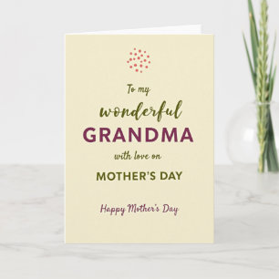 Cartão do Dia das Mães com Letra Olive