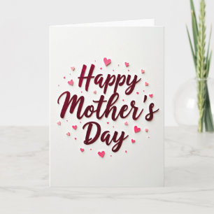Cartão do Dia das Mães com Letras em Veludo