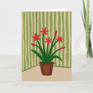 Cartão do Dia das Mães com Planta Floral
