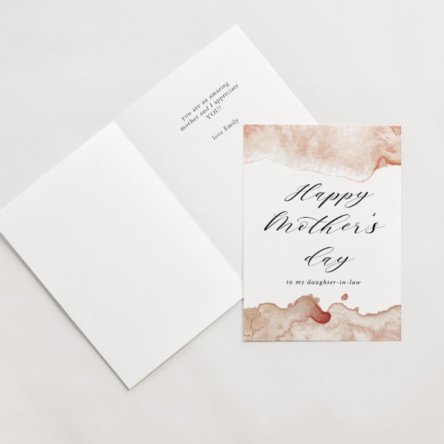 cartão do dia das mães com respingo de aquarela fe (Criador carregado)